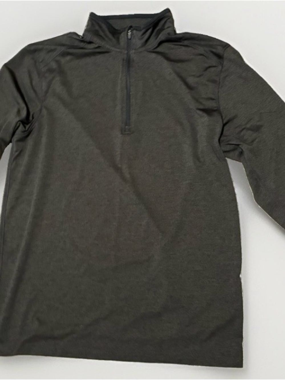 BCG Men’s Medium Charcoal Gray 1/4 Zip Performance Pullover Long Sleeve Shirt